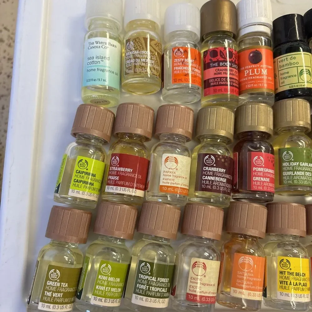 Large Lot of The Body Shop Bath & Body Pier 1 White Barn Home Fragrance Oils 30